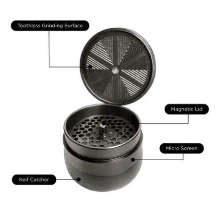 V SYNDICATE - Gridlock toothless grinder 72mm (Gun Metal)