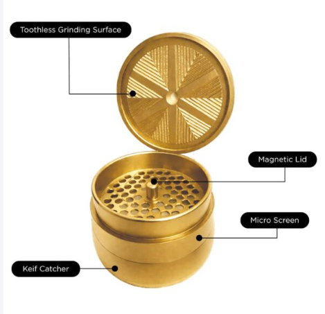 V SYNDICATE - Gridlock toothless grinder 72mm (Gold)