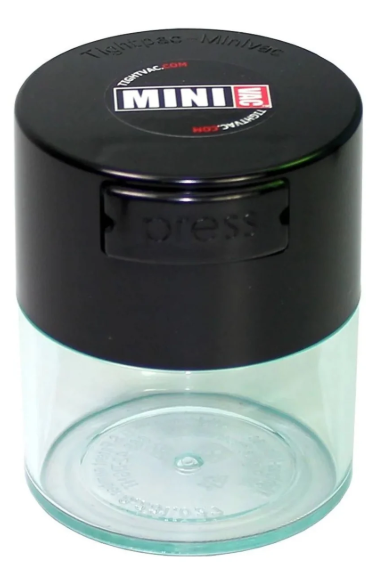 TIGHTPAC – GlassVac Vacuum Container 0,12 L – Clear / Black