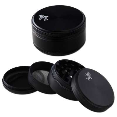 BL – Aluminium Grinder – 4-Part (Matt Black)